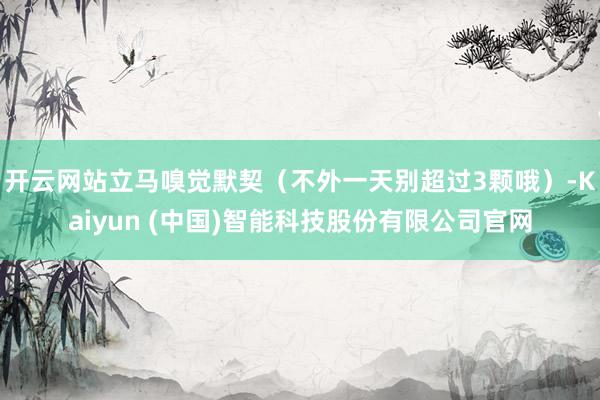 开云网站立马嗅觉默契（不外一天别超过3颗哦）-Kaiyun (中国)智能科技股份有限公司官网