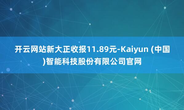 开云网站新大正收报11.89元-Kaiyun (中国)智能科技股份有限公司官网