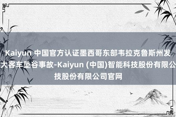Kaiyun 中国官方认证墨西哥东部韦拉克鲁斯州发生扫数大客车坠谷事故-Kaiyun (中国)智能科技股份有限公司官网